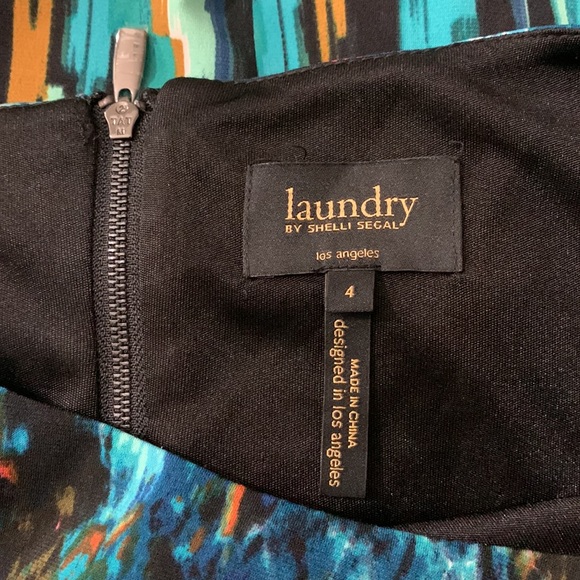 Laundry by Shelli Segal Teal Black Dress Size 4 - Picture 8 of 8